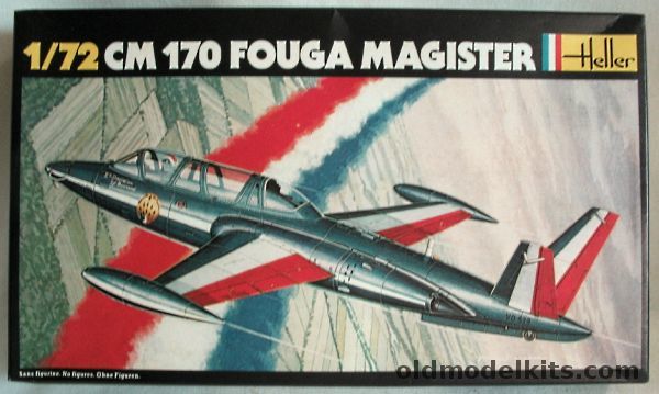 Heller 1/72 TWO Fouga CM-170 Magister - Patrouille de France 1976 or WS50 Luftwaffe 1966, 220 plastic model kit